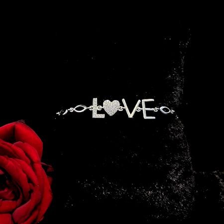 Handcrafted 92.5 Sterling Silver Love Bracelet With Italian Finish